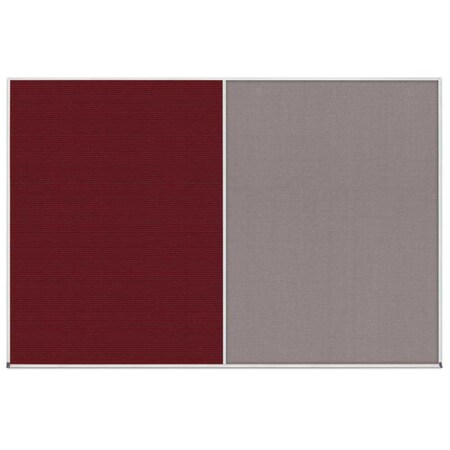 United Visual Products Enclosed Corkboard, 1 Door, 48"x36", 4" Fra UV3409-BLACK-CINNABA